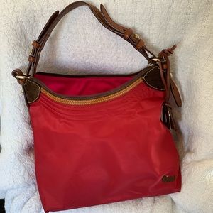 Nylon maroon Dooney & Bourke purse